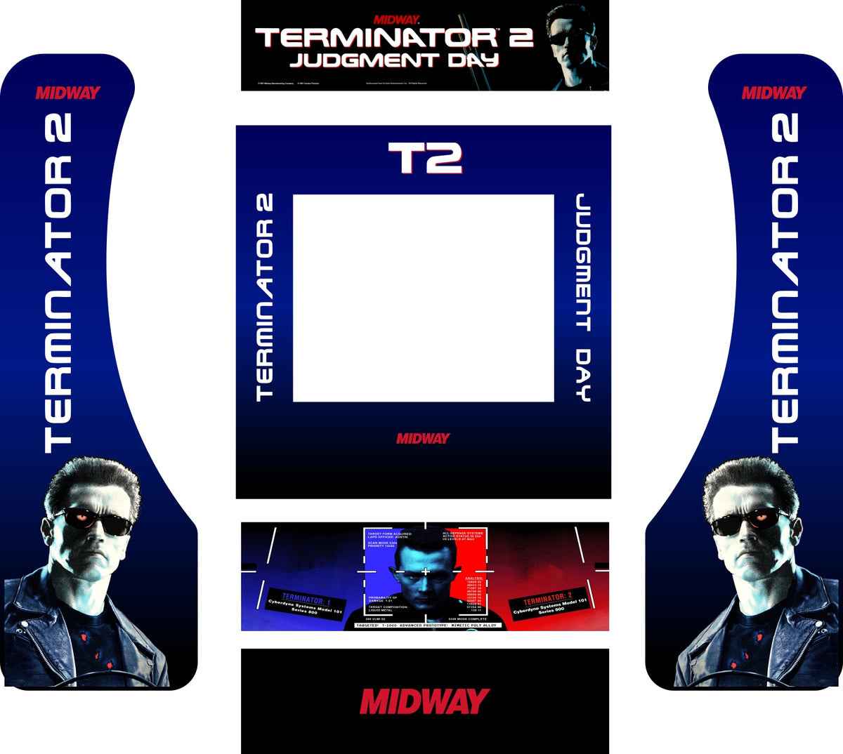 Terminator 2 T2 Arcade1Up Partycade Decal Kit – Escape Pod Online