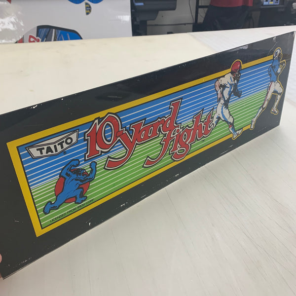 Vintage Taito 10 Yard shops Fight Video Arcade Plexiglass Marquee Header 24