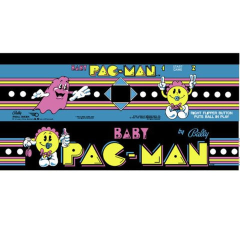 Baby Pac-Man Arcade Control Panel Overlay - CPO - Escape Pod Online